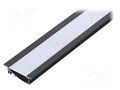 Profiles for LED modules; white; black; L: 1m; FLAT8; aluminium TOPMET TOP-F2002921