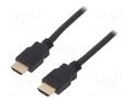 Cable; HDMI plug,both sides; PVC; 0.5m; black; HDCP 2.2,HDMI 2.1 Goobay HDMI.HE260.005