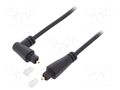 Cable; Toslink plug,Toslink plug angled; 1m; black; Øout: 4mm Goobay TOS-X90-1.0