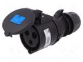 Connector: AC supply; plug; female; 32A; 230VAC; Midnight; IP44 PCE 223-6X