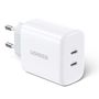 Ugreen charger 2x USB Type C 40W Power Delivery white (10343), Ugreen 6941876221424 6941876221424