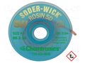 Tape: desoldering; halide-free,rosin,ROL0; W: 2mm; L: 3m; ESD CHEMTRONICS CH-SW80-3-10