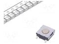 Microswitch TACT; SPST-NO; Pos: 2; 0.05A/24VDC; SMT; none; 1.47N OMRON Electronic Components B3FS-1002P