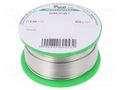 Tin; lead free; Sn99,3Cu0,7; 1.5mm; 250g; reel; Flux: flux free CYNEL SN99C-15/025SOLID
