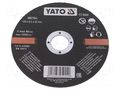 Cutting wheel; Ø: 125mm; Øhole: 22mm; Disc thick: 2.5mm; 12200rpm YATO YT-5924