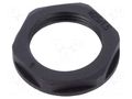 Nut; M25; polyamide; UL94V-2; black; Thread: metric; Pitch: 1.5 TECHNO 6000212CC