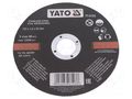 Cutting wheel; Ø: 125mm; Disc thick: 1.2mm; stainless steel; 22mm YATO YT-6103