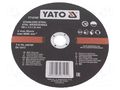 Cutting wheel; Ø: 180mm; Øhole: 22mm; Disc thick: 1.5mm; 8600rpm YATO YT-6105