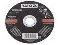 Cutting wheel; Ø: 125mm; Øhole: 22mm; Disc thick: 2.5mm; 12200rpm YATO YT-6104
