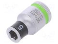 Socket: 6-angles; socket spanner; HEX 5mm; 1/4"; Zyklop WERA WERA.05003719001