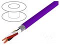 Wire; 2x2x0.8mm; EiB/KNX,outdoor; wire; Cu; FRNC; violet; CPR: Dca HELUKABEL E-BUS-2X2X0.8-FRNC