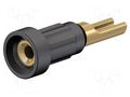 Connector: socket 1mm; black; 20A; soldered; Type: insulated; 30VAC STÄUBLI EB1-21