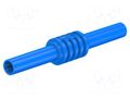 Connector: 4mm banana; adapter,socket; 1kV; 32A; 62.5mm; blue STÄUBLI XHK-23