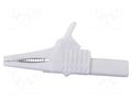 Crocodile clip; 30A; 1kV; white; Grip capac: max.19mm MUELLER ELECTRIC BU-65-9