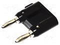 Connector: 4mm banana; stackable safety shunt; 15A; 5kV; black MUELLER ELECTRIC BU-P1330-0
