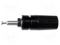 Connector: 4mm banana; socket; 15A; 2.5kV; black; nickel plated MUELLER ELECTRIC BU-P3760-0
