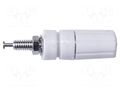 Connector: 4mm banana; socket; 15A; 2.5kV; white; nickel plated MUELLER ELECTRIC BU-P3760-9