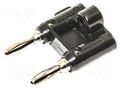 Connector: 4mm banana; stackable safety shunt; 15A; black; screw MUELLER ELECTRIC BU-PMDP-0