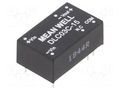 Converter: DC/DC; 3W; Uin: 36÷75VDC; Uout: 15VDC; Uout2: -15VDC; THT MEAN WELL DLC03C-15