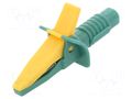 Crocodile clip; 10A; yellow-green; max.25mm; 4mm socket CLIFF FCR7925