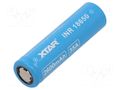 Re-battery: Li-Ion; 18650,MR18650; 3.6V; 2600mAh; Ø18.6x65mm; 30A XTAR ACCU-18650-2.6-25A