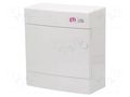 Enclosure: for modular components; IP40; white; No.of mod: 8; ABS ETI POLAM ETI-ECT8PO