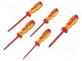 Kit: screwdrivers; insulated; 1kVAC; Phillips,slot; 5pcs. C.K CK-T4728