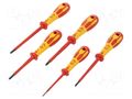 Kit: screwdrivers; insulated; 1kVAC; Pozidriv®,slot; 5pcs. C.K CK-T49183D