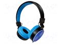 Headphones; blue; Jack 3,5mm; stereo; 1.2m; 20÷20000Hz; 32Ω; 95dB LOGILINK HS0049BL