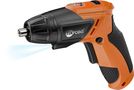 Mini Cordless Screwdriver 3.6 V with LED Light, black-green - incl. 3x 25 mm CRV bit set, 1x bit extension, 2x drill bits 71880