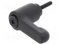 Lever; adjustable; Thread len: 8mm; Lever length: 30mm; Body: black ELESA+GANTER GN300-30-M3-8-SW