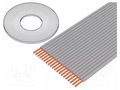 Wire: ribbon; 0.635mm; wire; Cu; unshielded; grey; 30.5m; 34x30AWG 3M 3749-34