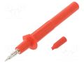 Measuring tip; 32A; red; Tip diameter: 4mm; Socket size: 4mm STÄUBLI PP-115/4-22