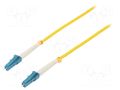 Fiber patch cord; LC/UPC,both sides; 1m; Optical fiber: 9/125um QOLTEC QOLTEC-54014