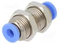 Push-in fitting; bulkhead,straight,inline splice; -0.95÷15bar PNEUMAT 149.004