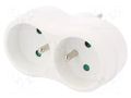 Connector: AC supply; splitter; 2P+PE; 250VAC; 16A; white PLASTROL W-97741