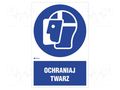 Safety sign; regulatory; self-adhesive folie; W: 200mm; H: 300mm ANRO IM/013/1/C1/F