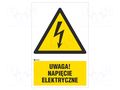 Safety sign; warning; self-adhesive folie; W: 200mm; H: 300mm ANRO IW/012/1/C1/F