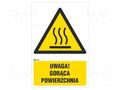 Safety sign; warning; self-adhesive folie; W: 200mm; H: 300mm ANRO IW/017/1/C1/F