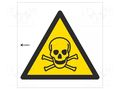 Safety sign; warning; self-adhesive folie; W: 200mm; H: 200mm ANRO IW/016/C/F