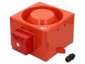 Signaller: lighting-sound; 230VAC; siren,flashing light; red CLIFFORD & SNELL YL80/N50/R/RF/WR