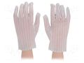 Protective gloves; ESD; L; 10set; polyester,conductive fibers STATICTEC PRT-STC5103