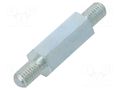 Screwed spacer sleeve; 30mm; Ext.thread: M8; hexagonal; steel DREMEC TMM-M8X30/DR4213