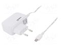Power supply: switching; mains,plug-in; 5VDC; 2A; 10W; 79%; white CELLEVIA POWER CLW-1005-W2E-ERMUW