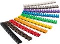 Cable Marker Clips ''Digits 0–9'' for Cable Diameters of 2.8 - 4.6 mm, 2.5 mm - 10x 10 coloured coding rings for labelling cables with a wire cross-section of 2.5 mm² 72513