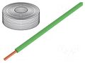 Wire; 0.2mm2; wire; Cu; PVC; green; 60V; 10m; 1x0.2mm2 DONAU ELEKTRONIK D-105-4