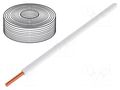 Wire; 0.2mm2; wire; Cu; PVC; white; 60V; 10m; 1x0.2mm2 DONAU ELEKTRONIK D-105-5