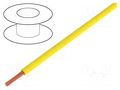 Wire; H05V2-K; stranded; Cu; 0.5mm2; 22AWG; PVC; yellow; 300V,500V HELUKABEL H05V2-K05YE