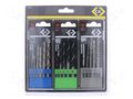 Drill set; plastic cassette; wood,stone,metal,plastic; 16pcs. C.K CK-T3064B