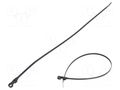 Cable tie; with a hole for screw mounting; L: 380mm; W: 4.8mm FIX&FASTEN FIX-M-4.8X380/BK